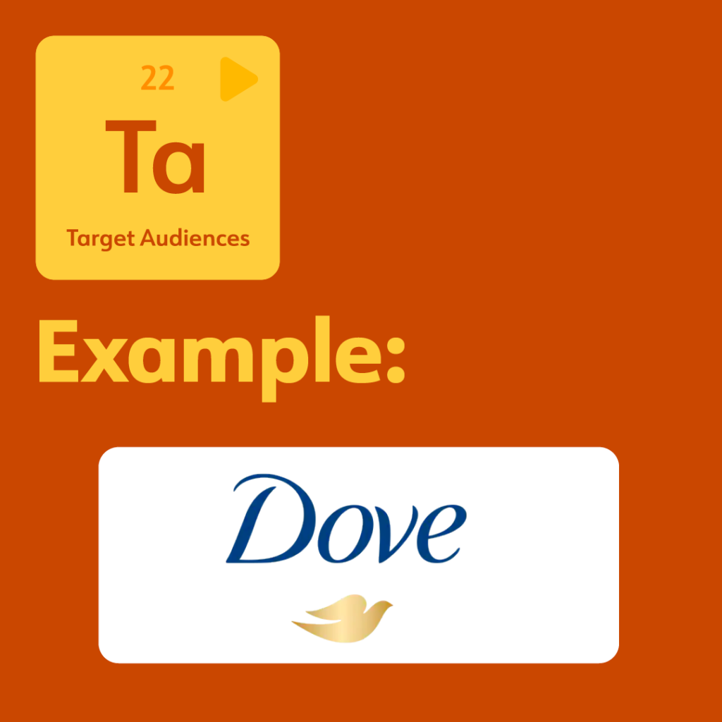 Dove is an example of target audience