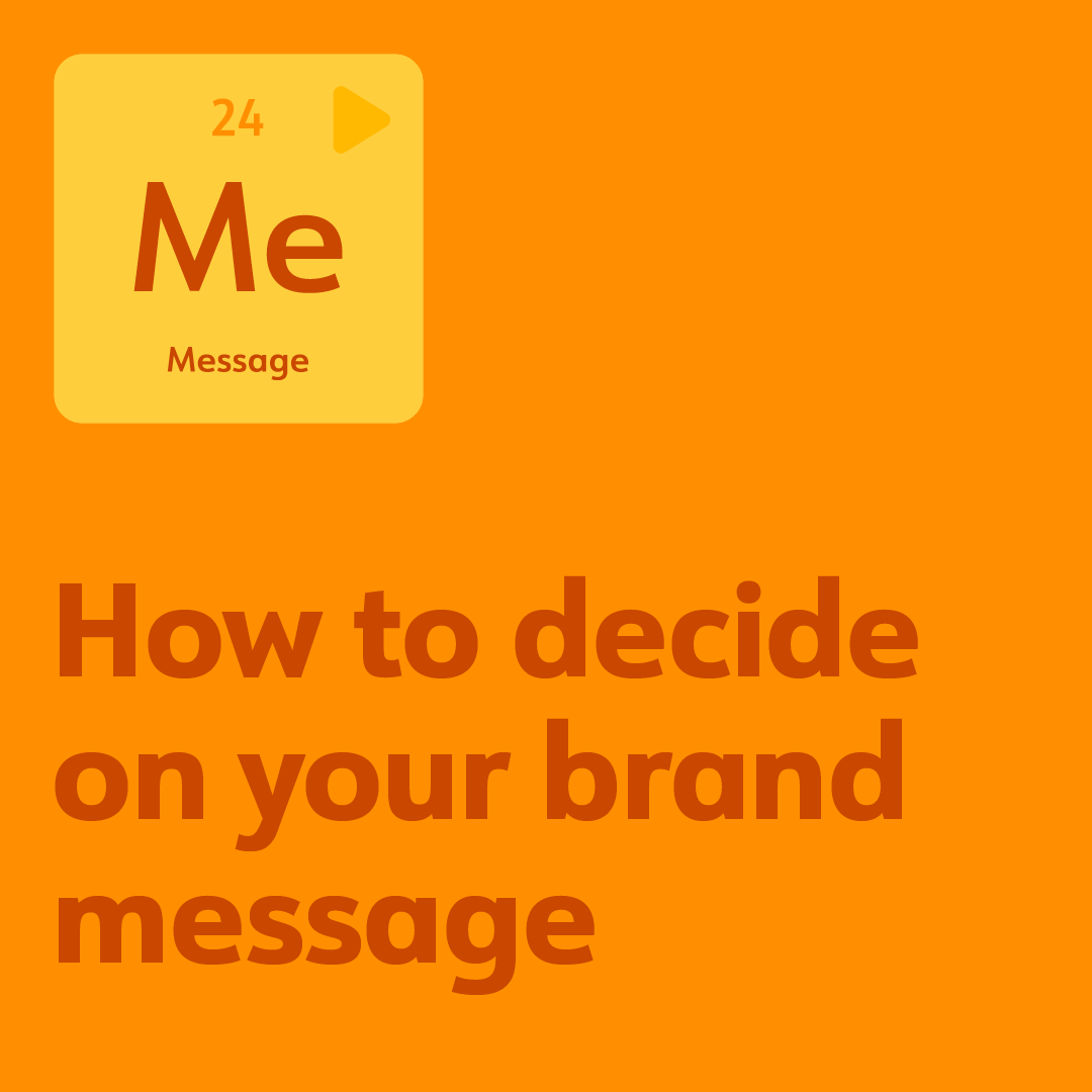 How to decide on your brand message